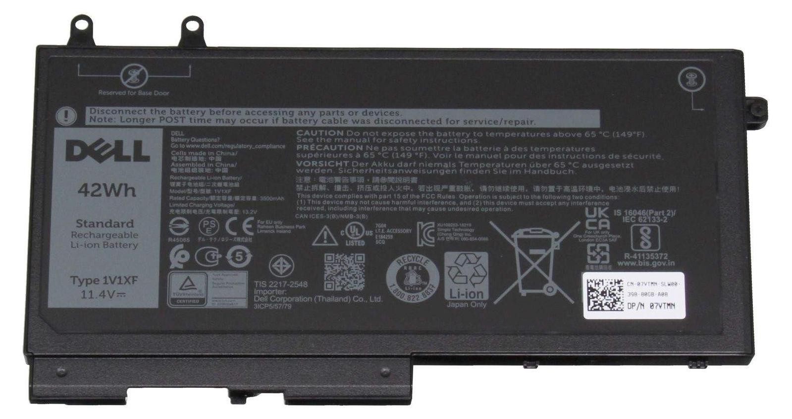 Dell 42Wh 3-cell lithium-ion batterij model 451-BCMC - 3.684 mAh