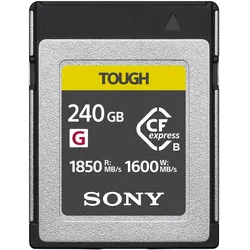 Sony CEB-G240T (240 GB, CFexpress, CFexpress Typ B), Speicherkarte, Schwarz, Grau