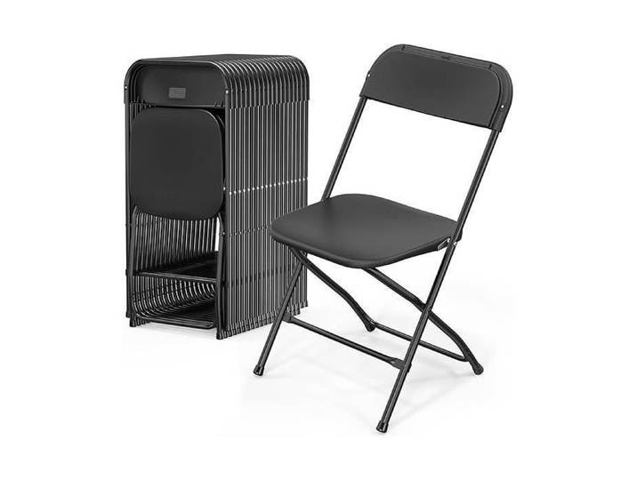 Chaises pliantes de jardin pack de 20 réunions fêtes mariages réceptions - Noir