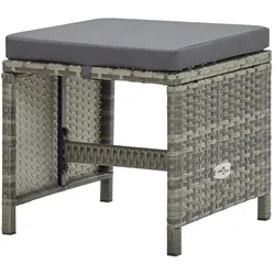 vidaXL, Gartentisch + Balkontisch, Hugo (6x Sessel + 4x Fussstütze + Tisch) (167 x 109 x 74 cm)