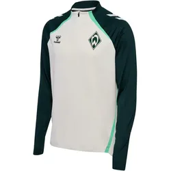 hummel SV Werder Bremen Staff 1/2-Zip Sweatshirt 9492 - snow white wo sponsor 3XL