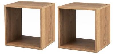 2PCS Stackable Storage Cube Free-standing Storage Organizer Bookcase
