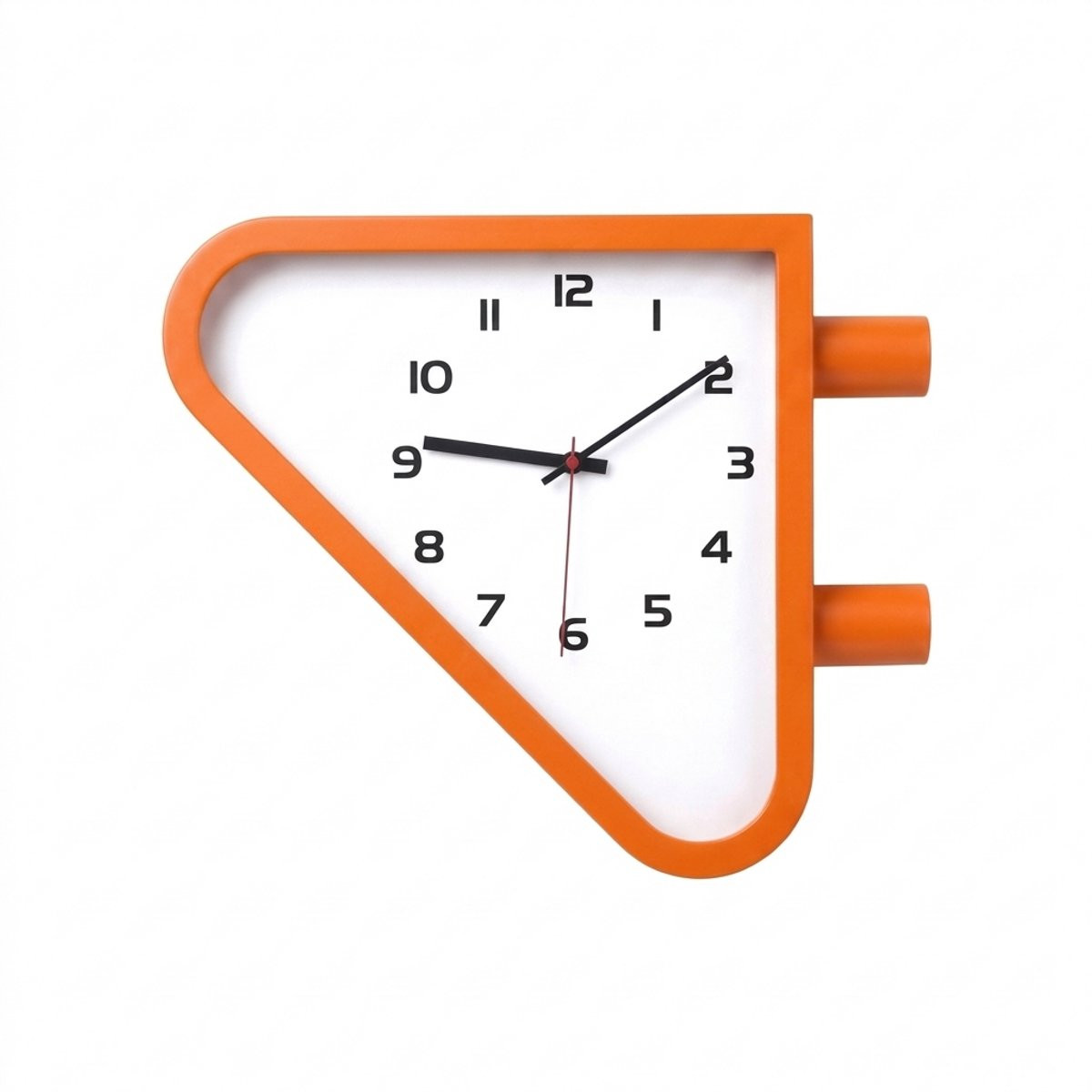 Dubbelzijdige Wandklok Retro Driehoekig Design Oranje