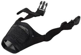 Uplift Essentials Adjustable Mesh Dog Muzzle Breathable Anti Barking And Anti Biting Pet Mouth Cover black l