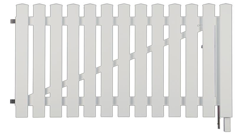 TETZNERJENT LIGHTLINE KS-Vorgartentor weiß 300 x 80 cm, 2-flügl. 08436948