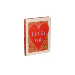 Deko Buch Lucky you   , rot , Papier , Maße (cm): B: 23 H: 30 T: 3.0