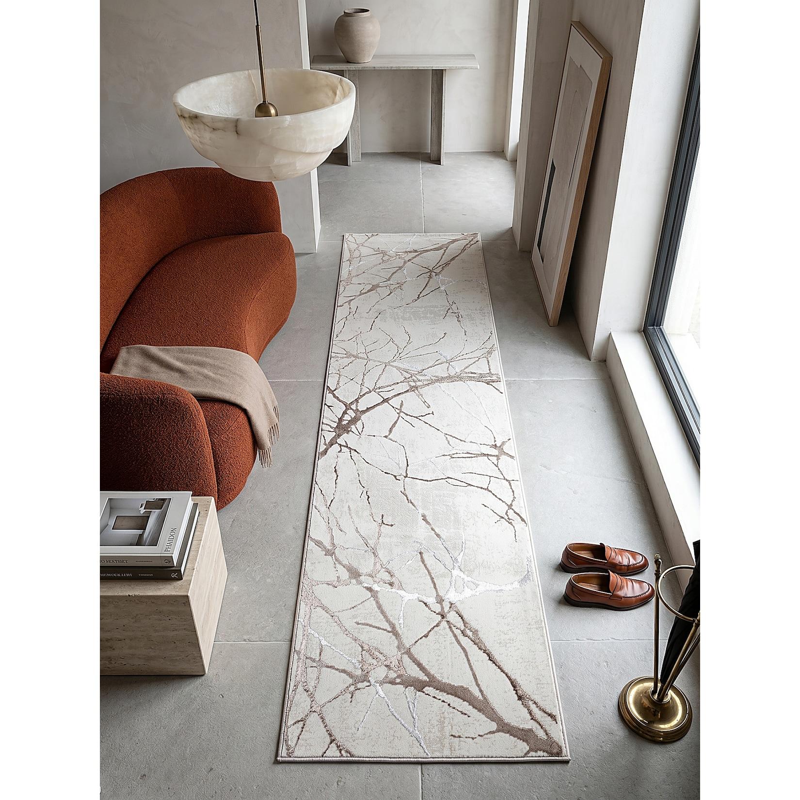 Läufer Kurzflor Creme 80x150 cm - KAVALA Kadima Design