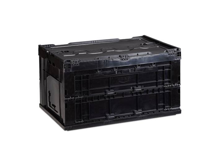 Transportbox 60L mit Deckel Schwarz