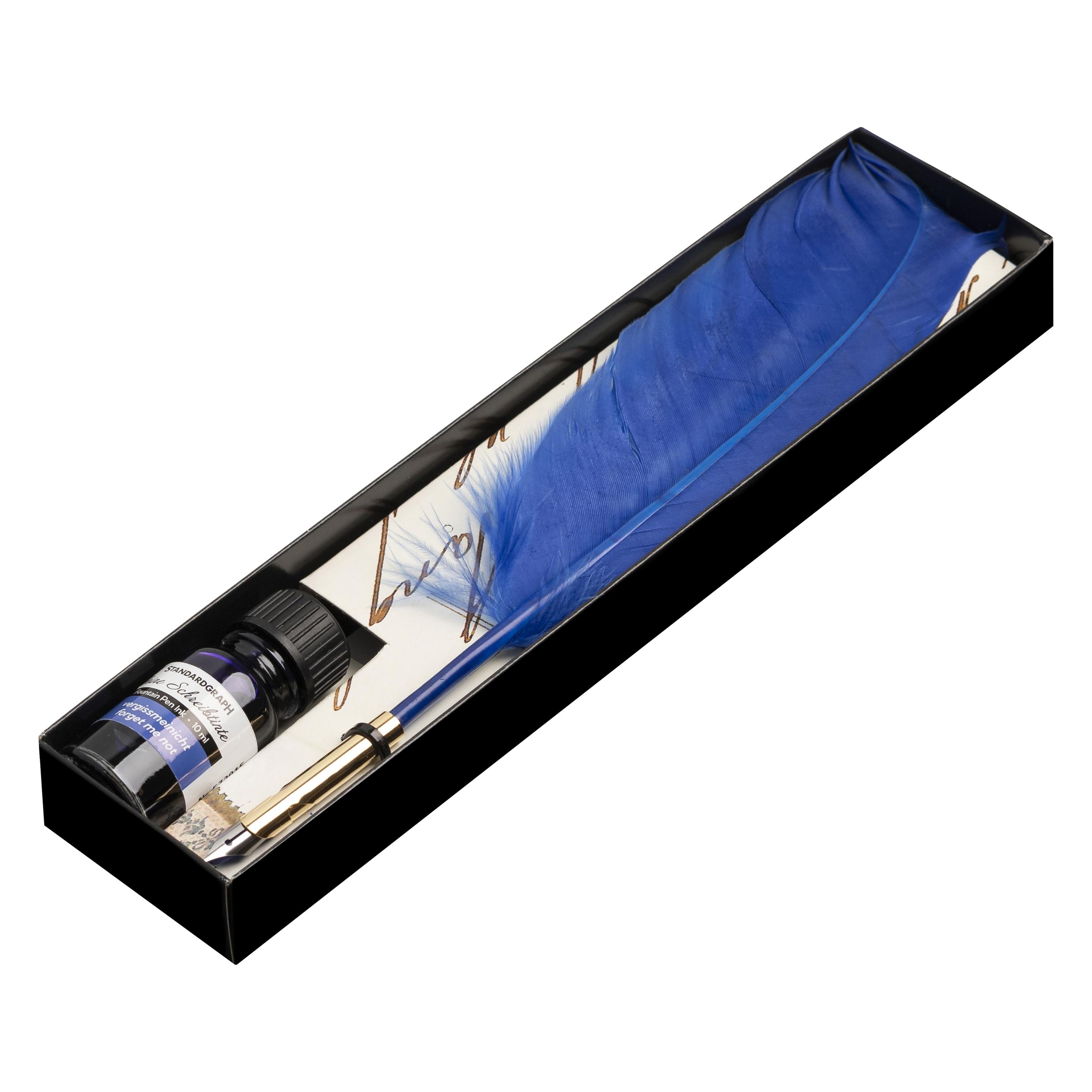 Standardgraph Kalligraphie-Set Blau Gänsefeder + Tinte 10ml (1x) (ST-1207-04-SG)