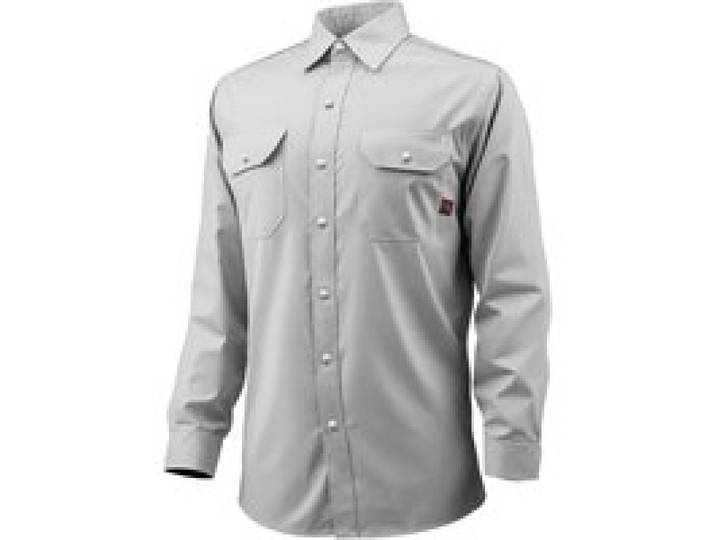 VEVOR FR-Arbeitsjacke für Herren, Flammhemmende Schweißerjacke, maschinenwaschbares hitzebeständiges Schweißerhemd aus Baumwolle, erfüllt ATPV 9,2 cal/cm² Lichtbogenbewertung – Größe XXL, Grau