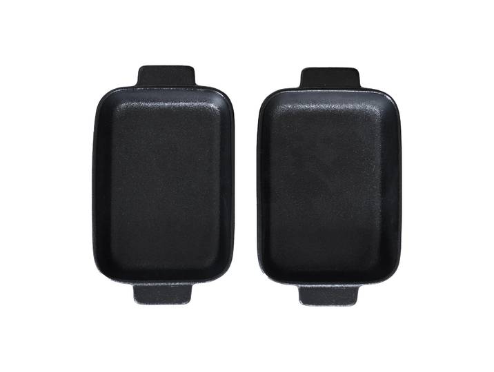 Satake Plat à four en porcelaine noire Satake, lot de 2 19 cm
