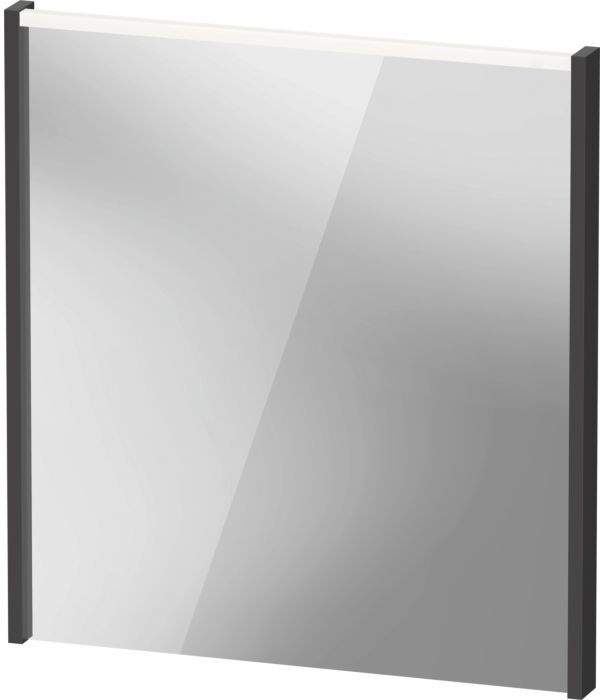 Duravit D-Code Spiegel DC7076049490000 650x700x48, Graphit Matt, mit LED Beleuchtung