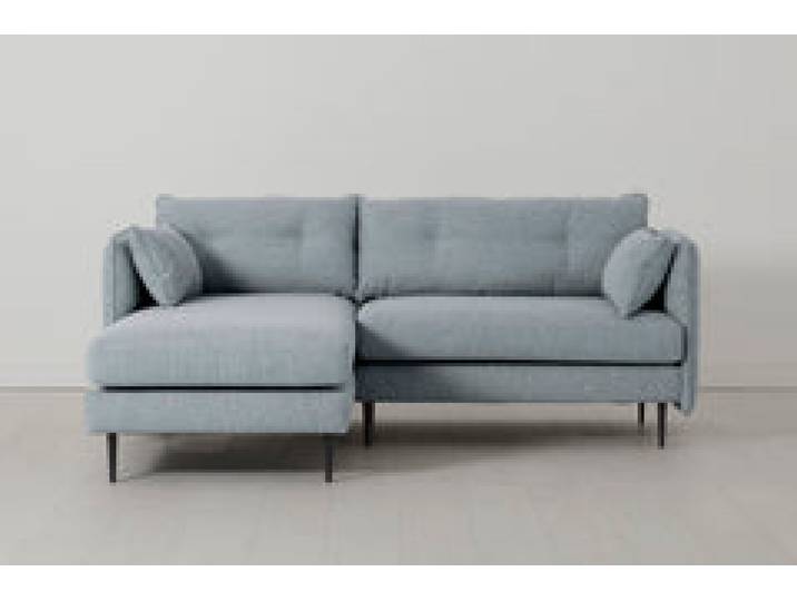 Model 19 Dreisitzer Chaiselongue-Sofa (Links), Meerglasblau