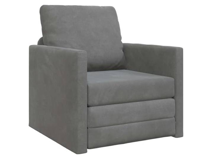 Todiikf Schlafsofa Dunkelgrau Samt Bettsofa Klappsofa 74x77x81 cm Weicher Samtbezug und stabile Sperrholzkonstruktion fuer Wohnzimmer und Gästezimmer. Manueller Umbau vom Sofa zum Bett.