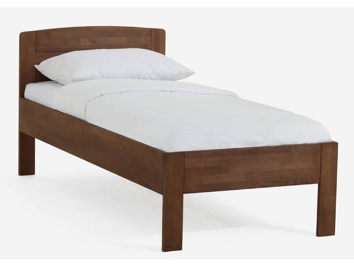 Holzbett massiv Jasmine , Buche walnuss geölt , 120x190 , ohne Fußteil