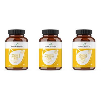 Vitamin C+Vitamin D+Zink Immunsystem Ultra Kapseln x3 3x120 St