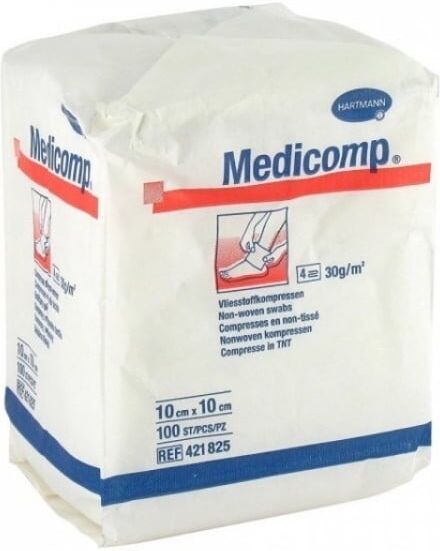 Hartmann Medicomp Compressas Tecido não Tecido não Estéril 10x10cm x100