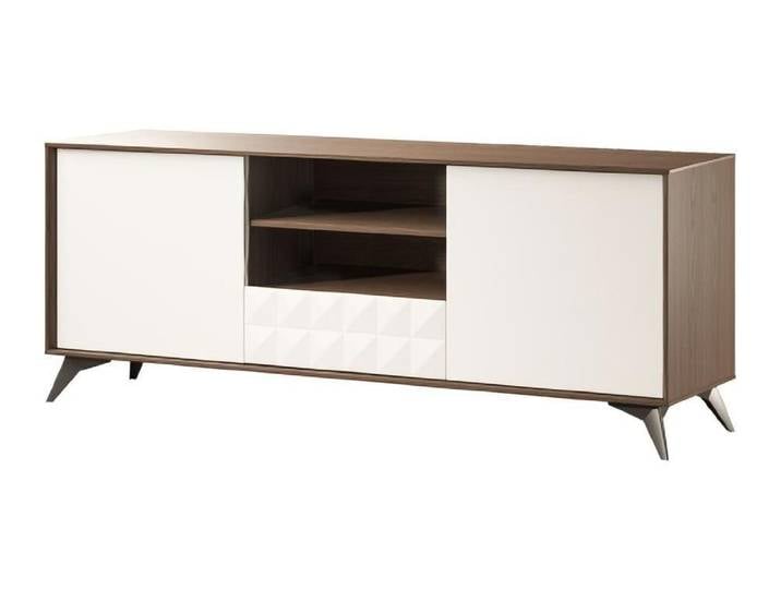 Xlmoebel TV-Standfuß TV-Lowboard aus Holz mit Stauraum für Elektronikgeräte und Zubehör, (TV-Lowboard (TRK), Hergestellt in Europa)