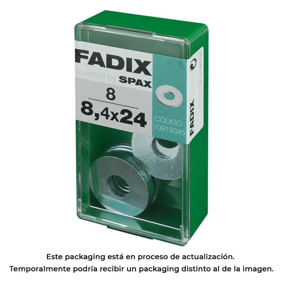 Fadix Schachtel s 8 Stück. breite Zink-Unterlegscheibe 8,4x24mm (49342306)