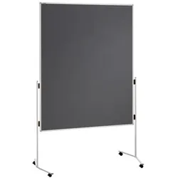 Moderatorentafel ECO, Filz/Filz, Aluminiumrahmen, 1200 x 1500 mm, grau
