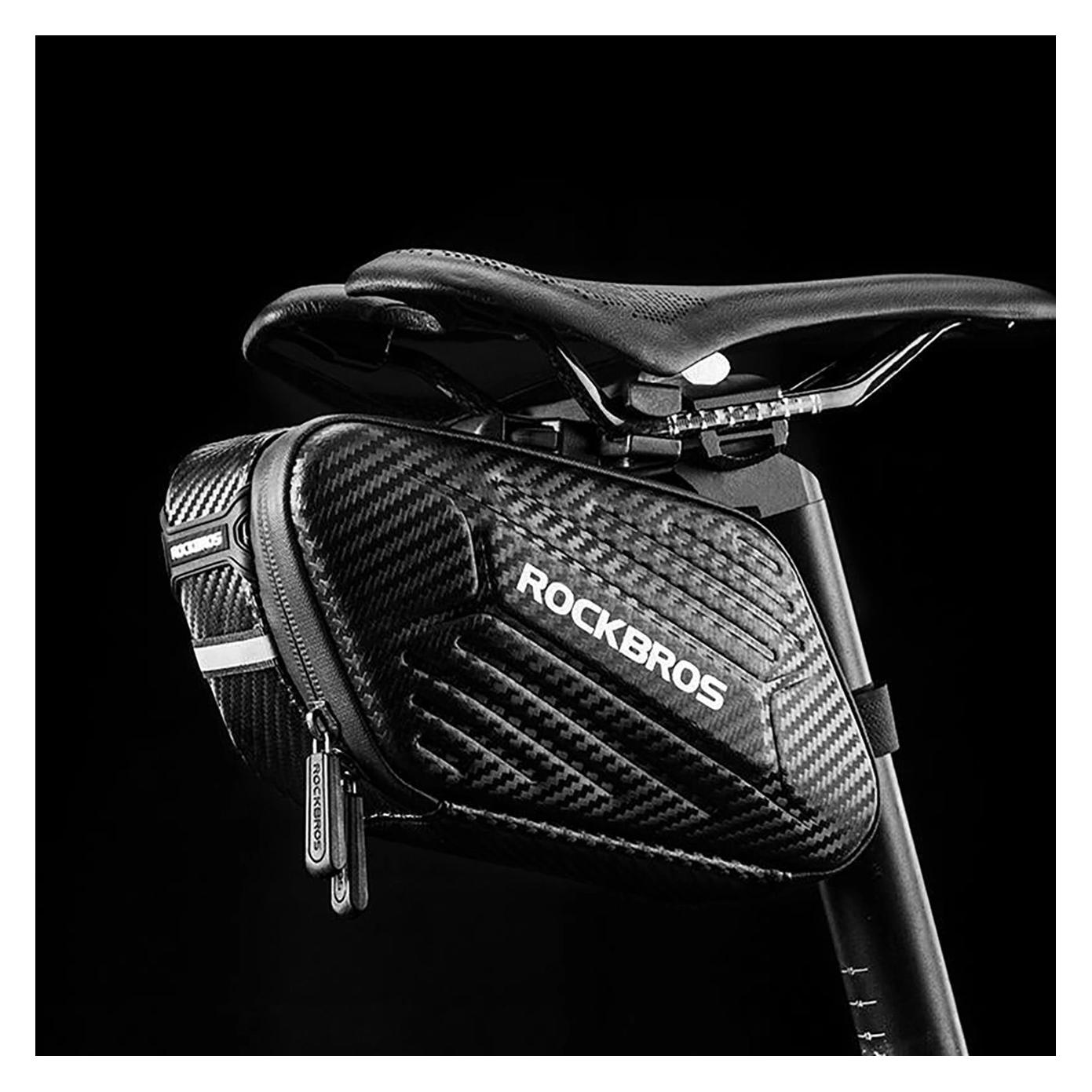 Rockbros Torba rowerowa B59 podsiodłowa 1,5L - czarna (1.50 l, Satteltasche) (5907769386442)