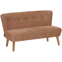 KINDERSOFA 2-Sitzer Katya Flachgewebe hellbraun
