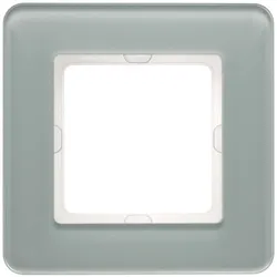 Berker, Zubehör Schalterprogramm, Q.7 Rahmen 1fach 10116079 Glas polarweiss