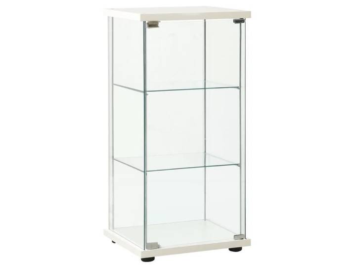 MMF Armoire de rangement Verre trempé Blanc- Armoire de bureau CHAMBRE FR4013
