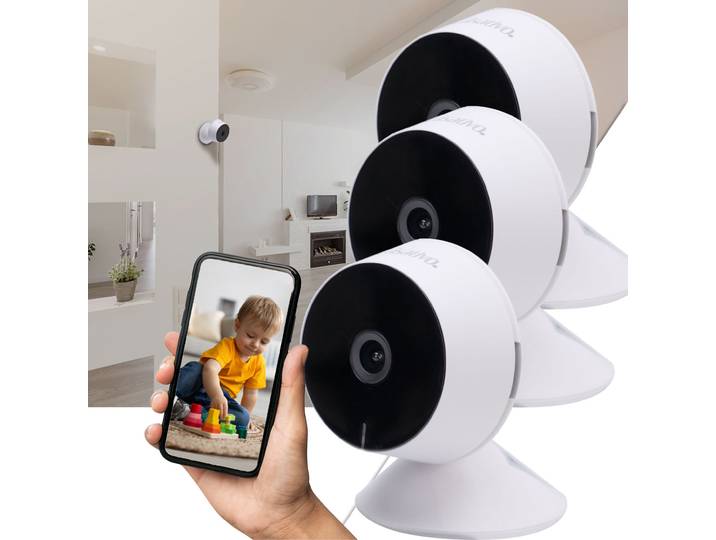3er-Set Full-HD IP-Überwachungskamera, smarte IR-Nachtsicht