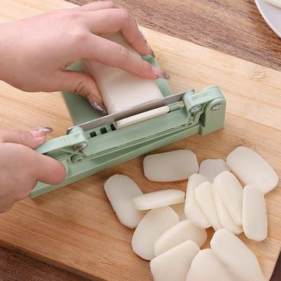 Stainless Steel Rice Cake Slicer For Quick & Even Kitchen Cutting Stainless Steel Rice Cake Slicer For Quick & Even Kitchen Cutting