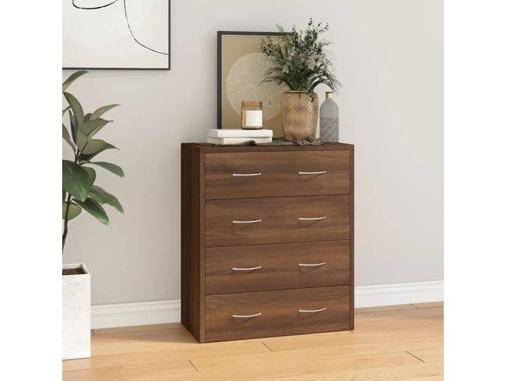 vidaXL Commode avec 4 tiroirs 60x30\,5x71 cm brun imitation chêne