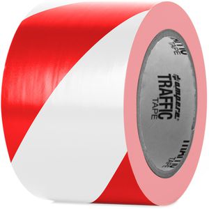 AMPERE Bodenmarkierungsband Traffic Tape, 10776, rot/weiß, 75mm x 33m