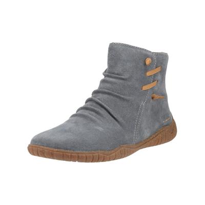 Stiefelette JOSEF SEIBEL "Josef Seibel Stiefelette Veloursleder", Damen, Gr. 39, asphalt, Veloursleder, Schuhe Stiefelette