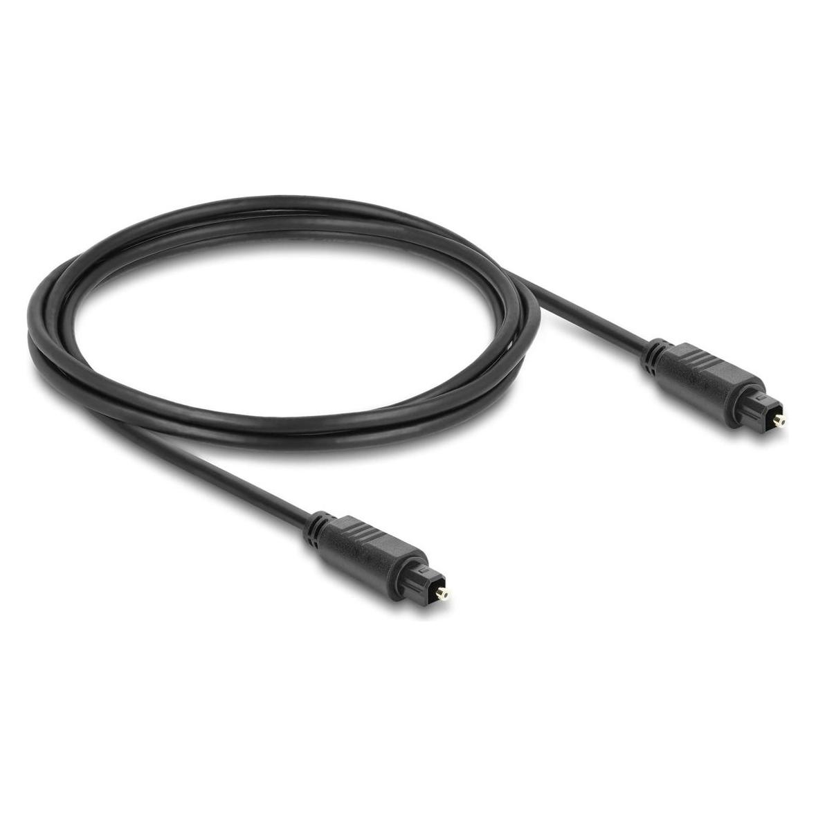 Delock TOSLINK Kabel Stecker auf Stecker, Ø 4 mm, 2 m, schwarz (90925) (2 m, Toslink Kabel) (90925)
