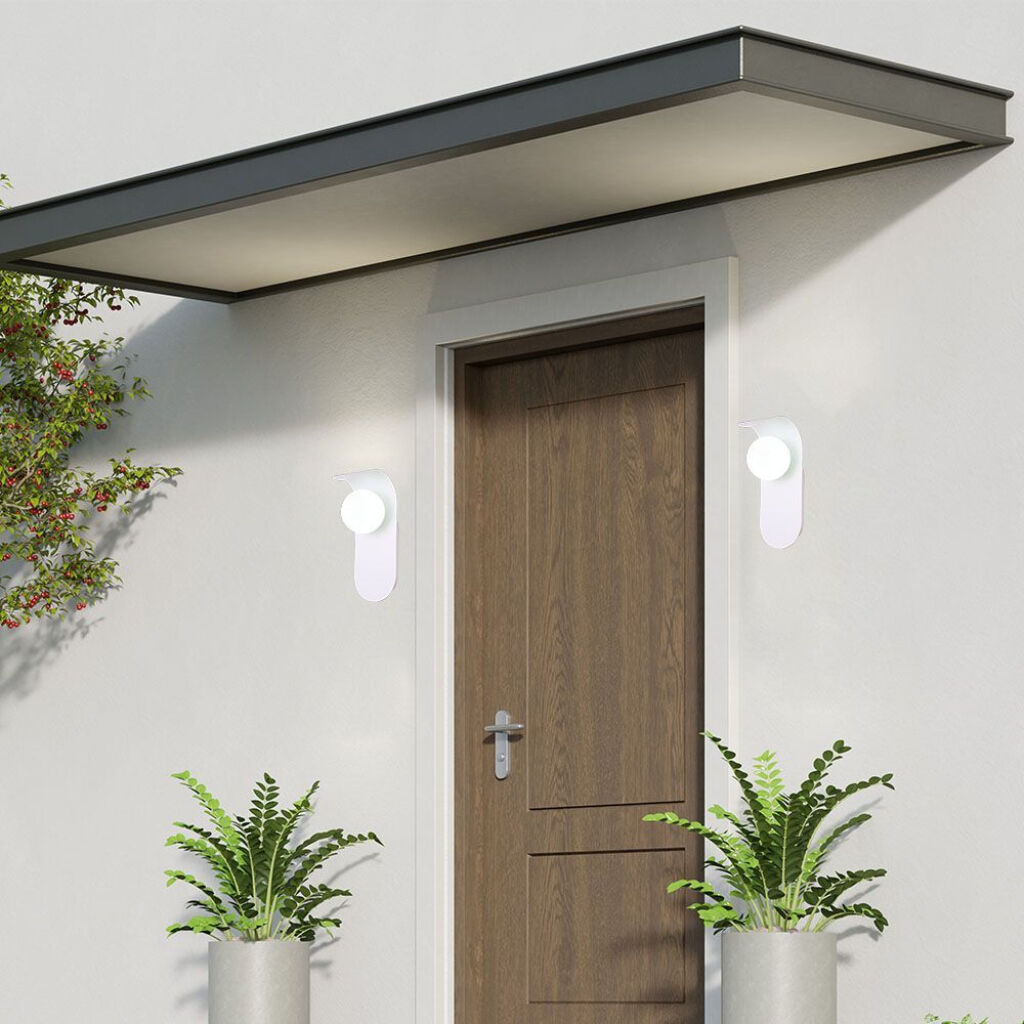 V-Tac Faretto Da Parete Applique Attacco G9 In Metallo E Vetro, Colore Bianco Ip20 - 23408