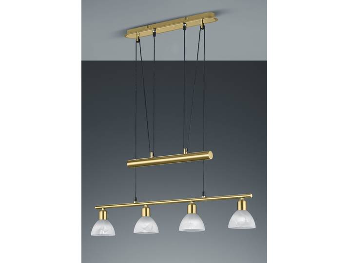 TRIO LEUCHTEN LED Pendelleuchte LEVISTO , grau (messingfarben), 4, Leuchten, LED Hängelampe, LED Hängeleuchte, LED Pendelleuchte