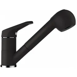 Schock Armatur Cosmo 525122GNE, Nero, Hochdruck, Ausziehbarer Auslauf