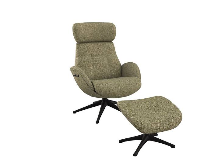 FLEXLUX Relaxsessel Elegant, Funktionssessel, verstellbarer Rücken- und Kopfstütze, Premium Komfort, Rücken- & Kopfteilverstellung, drehbar, Fuß schwarz