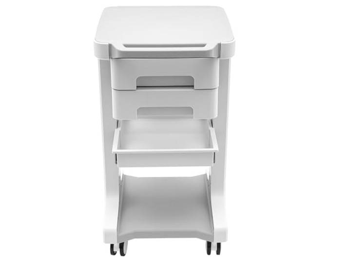 banborba Tragbar Medizinischer Wagen mit 2 Schubladen, Salonwagen Kosmetikwagen, Beauty Salon Trolley mit Rädern, Friseur Rollwagen, Gerätewagen Arbeitswagen mit Ablagefach, 41 x 41 x 67cm (Grau)