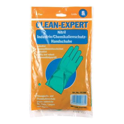 AMPri Clean Expert Nitrilhandschuhe antiallergisch, latexfrei, grün, Länge 32 cm Gr. S