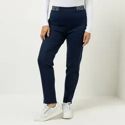 DENIM & CO. Hose Rundumdehnbund schmales Bein knöchellang