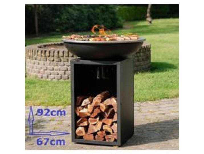BBQ Plancha Grill Amigo - Avec Housse de protection personnalisée et rangement bois Ø67cm Barbecue