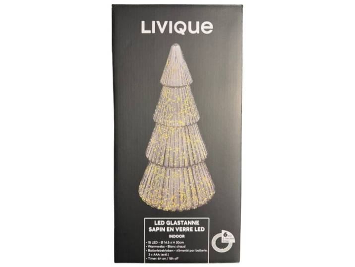 Lichtobjekt Glastanne - Farbe: silber - Material: Kupfer/Glas - Lichtfarbe: Warmweiss