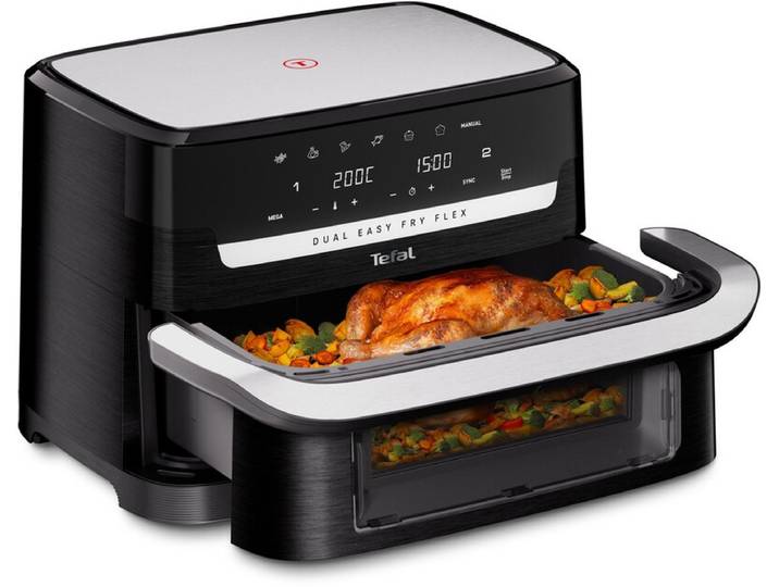 Tefal EY9228E0 9 L heteluchtfriteuse met uitneembare scheiding