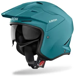 Airoh, Motorradhelm, Kombakt Color Petrol Grün Matt Motorradhelm (L)