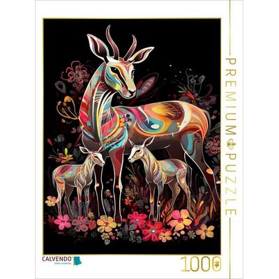 CALVENDO Puzzle Springböcke | 1000 Teile Lege-Größe 64x48cm Foto-Puzzle für glückliche Stunden
