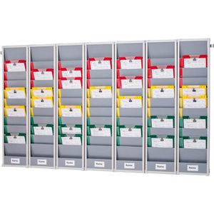 Eichner Werkstattplaner 9089-00012 Flexo-Board, für 70 x A4, aus Kunststoff, grau, 230 x 128 cm