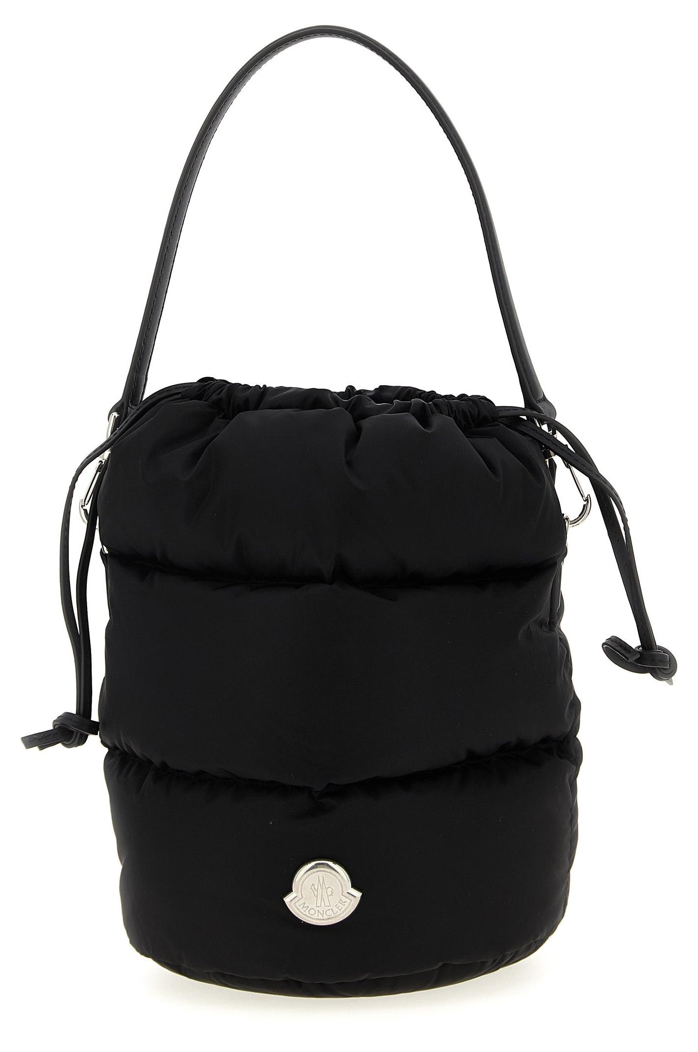Moncler Caradoc Bucket Nylon gesteppt schwarz silber