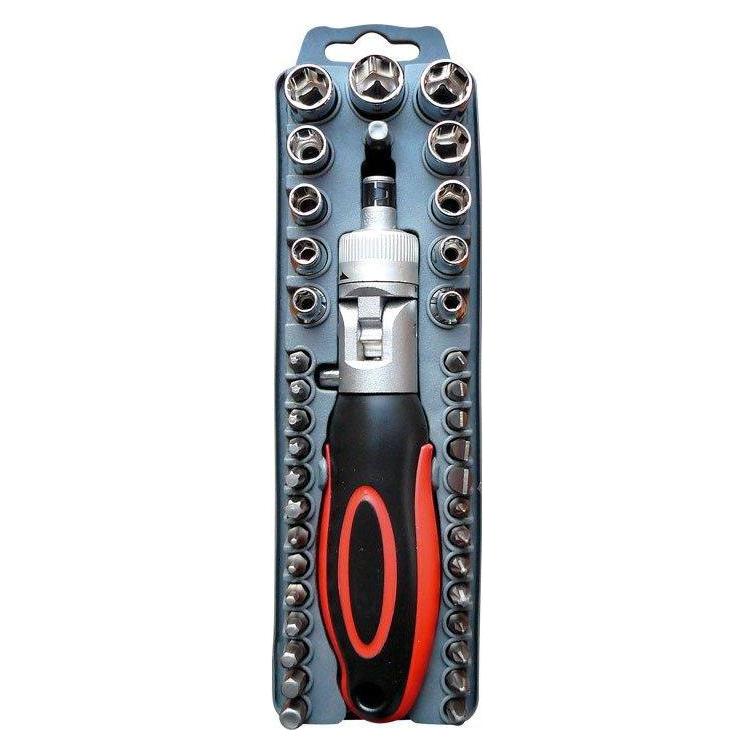 Prokits Pro'sKit SD-2309 Ratschen-Schraubendreher-Set - 40-teilig - mit Bits und Steckschlüsseleinsätzen (Schlitz) (SD-2309)