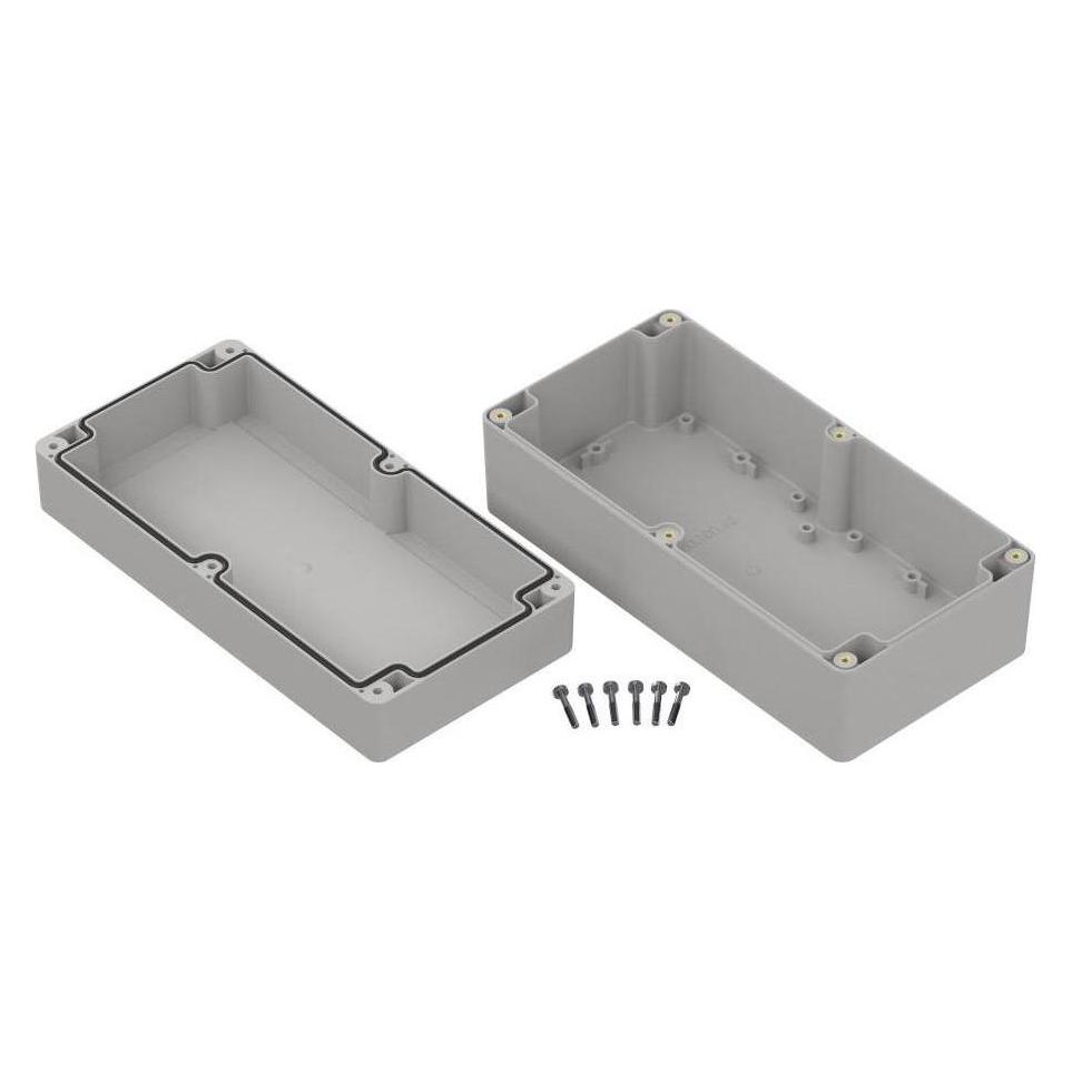 RS PRO Polycarbonat Universal-Gehäuse Hellgrau Auss (ZP200.100.75SJ TM PC)